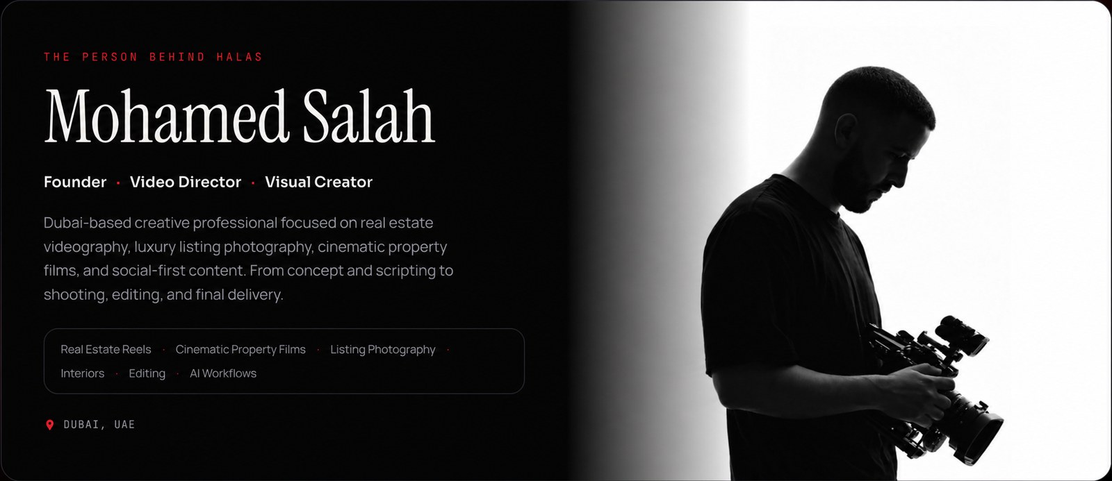 Mohamed Salah — Founder of Halas Visuals